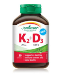 Jamieson Vitamine K+D 120mcg/1000iu