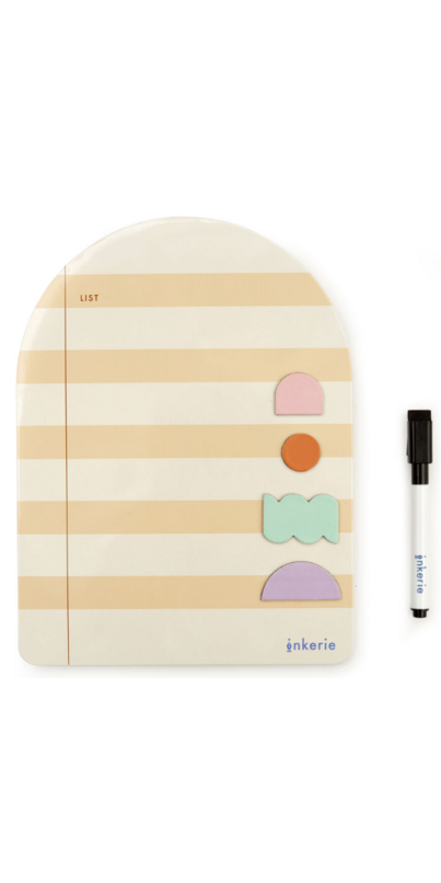 Kikkerland Inkerie Magnetic Dry-Erase Memoboard Pink