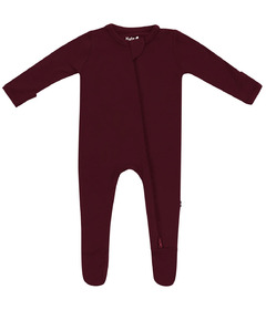 image of Kyte BABY Zippered Footie Burgundy with sku:319455
