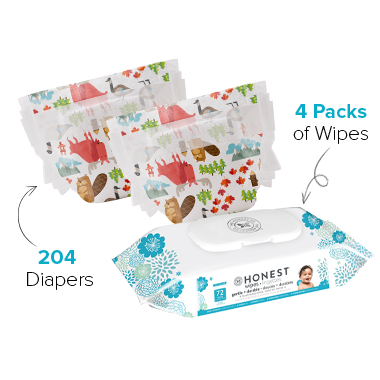 The Honest Company Into the Wild Print Diapers & Wipes Bundle Size 3 The Honest Company Into the Wild Print Diapers & Wipes Bundle Size 3