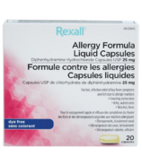 Rexall formule contre les allergies en capsules liquides