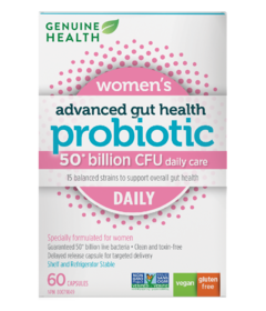 Genuine Health Advanced Gut Health Probiotic Womens Daily 50 Billion CFU