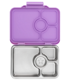 Yumbox Pret Stainless Steel 4 Compartment Bento Box Lavande Purple