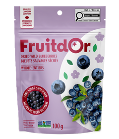 Fruit d'Or Dried Wild Blueberries Whole CaneSugar Sweetened