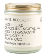 Anecdote Candles Glass Jar Candle Vinyl Records