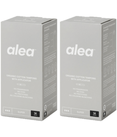 Alea Organic Cotton Tampons with Cardboard Applicator Super Bundle
