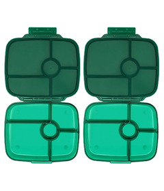 Yumbox Go 5 Compartment Bento Box Lima Green Bundle