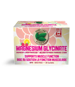 image of Pure Lab Vitamins Magnesium Glycinate Raspberry & Lemon Powder Sachets with sku:331824