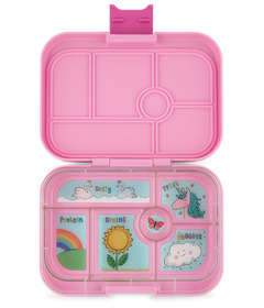 Yumbox Original 6 compartiments Power Pink avec plateau licorne