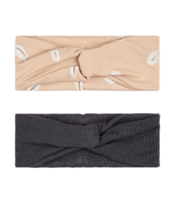 petit lem Headbands Asphalt and Feather Dusty Pink