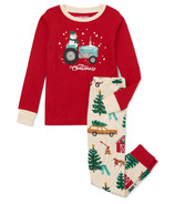 Ensemble de pyjama pour enfants Little Blue House d'Hatley Tree Farm Joyeux Noël