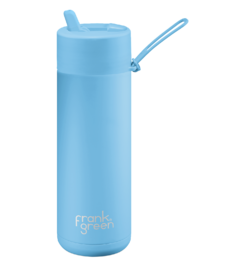 frank green Ceramic Reusable Bottle with Flip Straw Lid Sky Blue