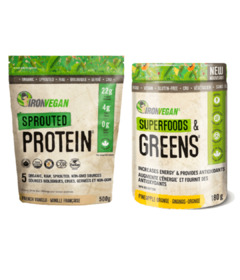 IronVegan Sprouted Protein Vanilla + Superfoods Pineapple Bundle