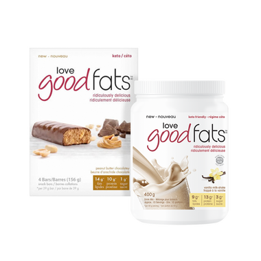 Buy Love Good Fats Vanilla Shake + Peanut Butter Chocolatey Snack Bar ...