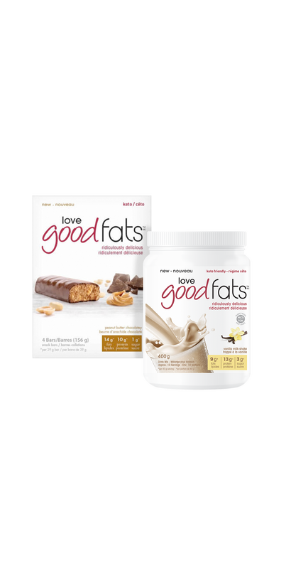 Buy Love Good Fats Vanilla Shake + Peanut Butter Chocolatey Snack Bar ...