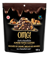OMG Candy Dark Chocolate Clusters Almond Toffee