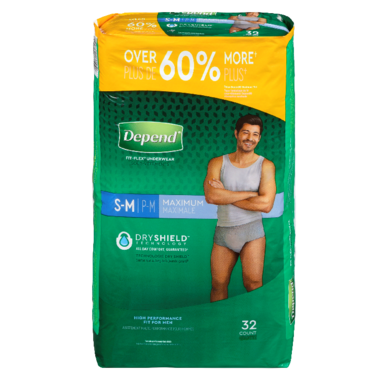 Buy Depend FIT-FLEX Incontinence Underwear for Men Maximum Absorbency S/M  at