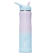 EcoVessel The Summit Water Bottle with Straw Floral Puff
