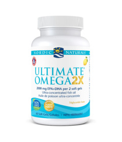 image of Nordic Naturals Ultimate Omega 2X Ultra Concentrated Fish Oil Lemon  with sku:131603