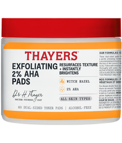 Thayers Exfoliating 2% AHA Pads