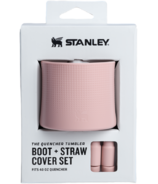 Stanley The Quencher Tumbler Boot + Straw Cover Pink Dusk