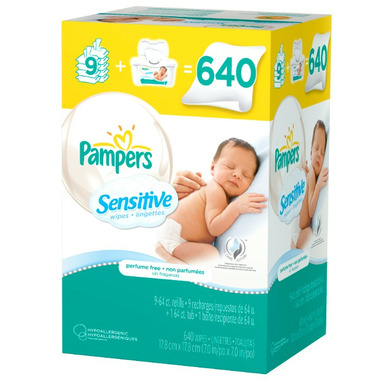 pampers sensitive wipes canada