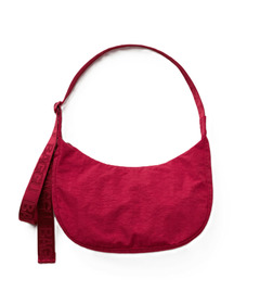 BAGGU Medium Nylon Crescent Bag Cherry