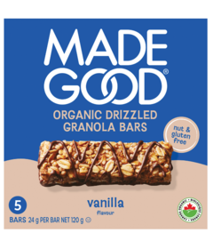 MadeGood Organic Chocolate Drizzled Granola Bar Vanilla