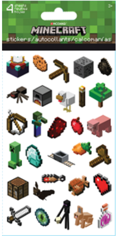 Buy Trends Minecraft 4 Sheet Stickers at Well.ca | Free Shipping $35 ...