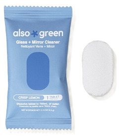 Also Green Glass & Mirror Cleaner Tablet Crisp Lemon