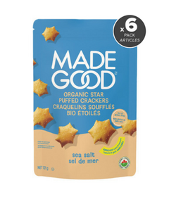MadeGood Organic Star Puffed Crackers Sea Salt Bundle