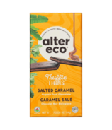 Alter Eco Dark Chocolate Truffle Thins Bar Salted Caramel