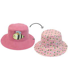 FlapJackKids Kids Reversible Mixed Sun Hat Bees