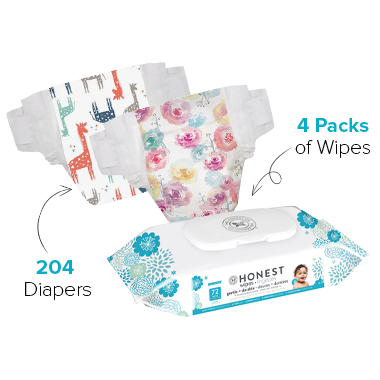 The Honest Company Rose Blossom & Giraffes Diapers & Wipes Bundle Size 3 The Honest Company Rose Blossom & Giraffes Diapers & Wipes Bundle Size 3