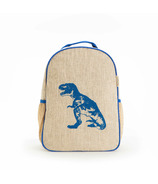 SoYoung Raw Linen Blue Dino Toddler Backpack