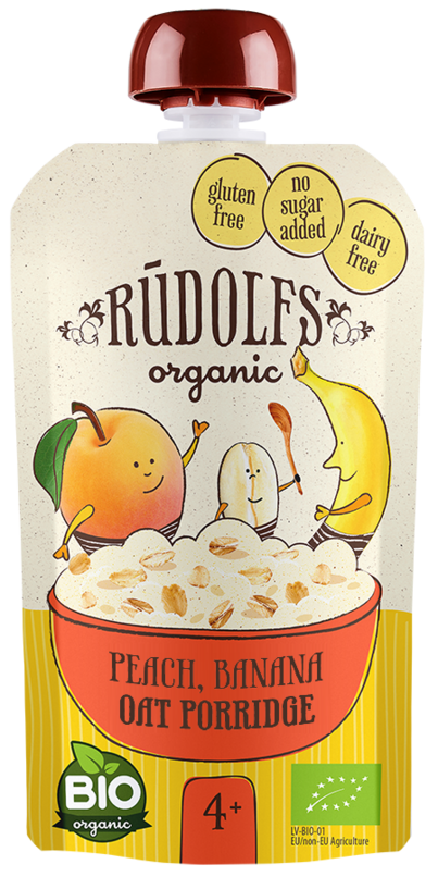 Buy Rudolfs Organic Peach Banana Oat Porridge at Free