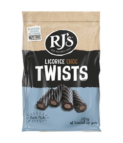 image of RJ's Black Licorice Choc Twists with sku:337857
