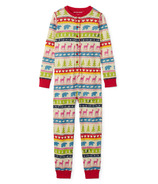 Hatley Adult Union Suit Cream Fair Isle