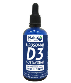 Naka Platinum Liposomal D3 1000IU Drops Natural Orange