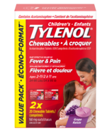 Tylenol Children's Chewable Tablets Grape Bonus Size 