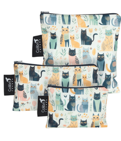 Colibri Reusable Snack Bags Cats Bundle