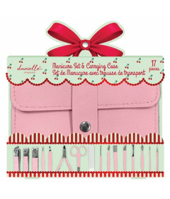 Danielle Creations Manicure Set & Carrying Case Pink