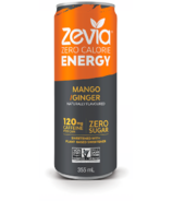 Zevia Boisson énergétique zéro calorie, mangue-gingembre