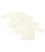 Nest Designs Basics Organic Cotton Ribbed Kimono Long Sleeve T-Shirt White
