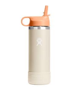 Hydro Flask Kids Wide Mouth Straw Cap and Boot Coconut
