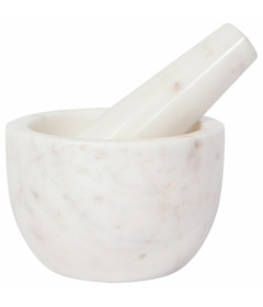 Mortier et pilon en marbre blanc Heirloom de Now Designs By Danica