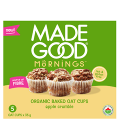 MadeGood Mornings Organic Baked Oat Cups Apple Crumble