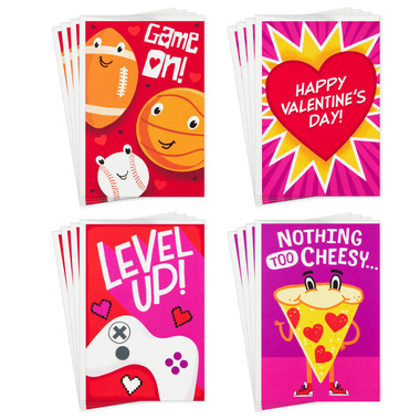 Buy Hallmark Assorted Valentines with Envelopes Sports, Pizza, Video Games  at