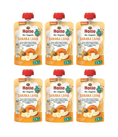 Holle Organic Pouch Banana Lama Banana, Apple, Mango & Apricot Bundle