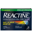 Reactine Regular Strength Reactine 36 Tablets